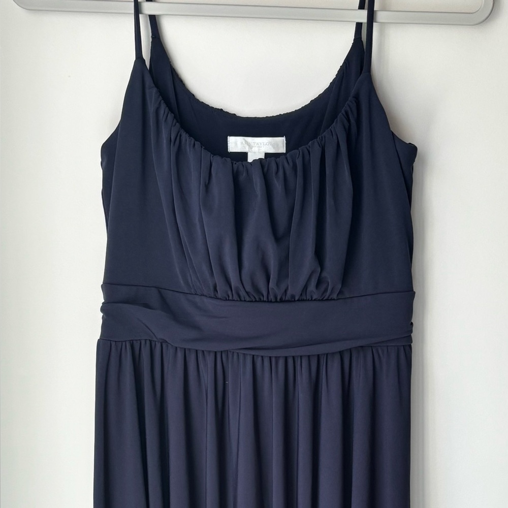 Ann Taylor Elegant Navy High Low Dress